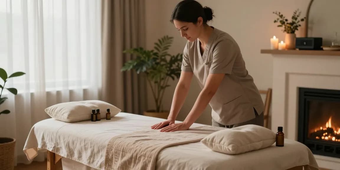 Experience relaxing 정자동출장마사지 in a serene home setting with soothing ambiance.