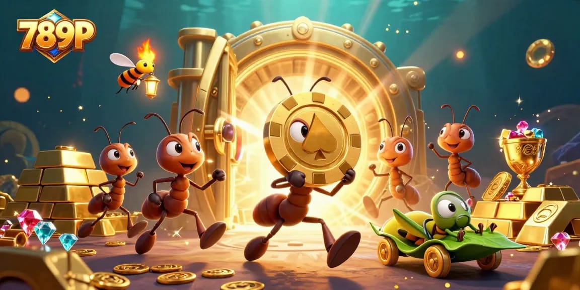 Engage in thrilling games at 789P with vibrant treasures from a heist illustration.