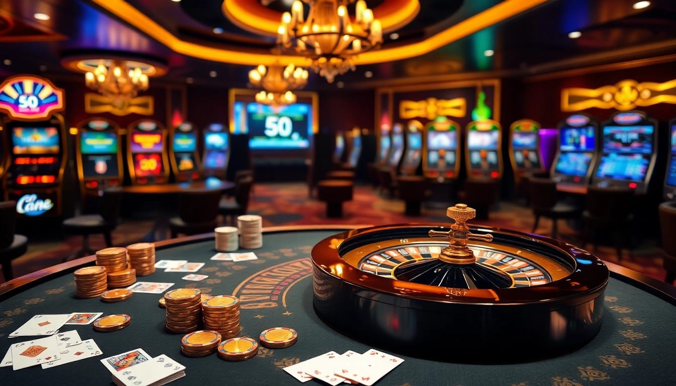 S8 offers an exciting casino experience with roulette wheels and vibrant poker chips.
