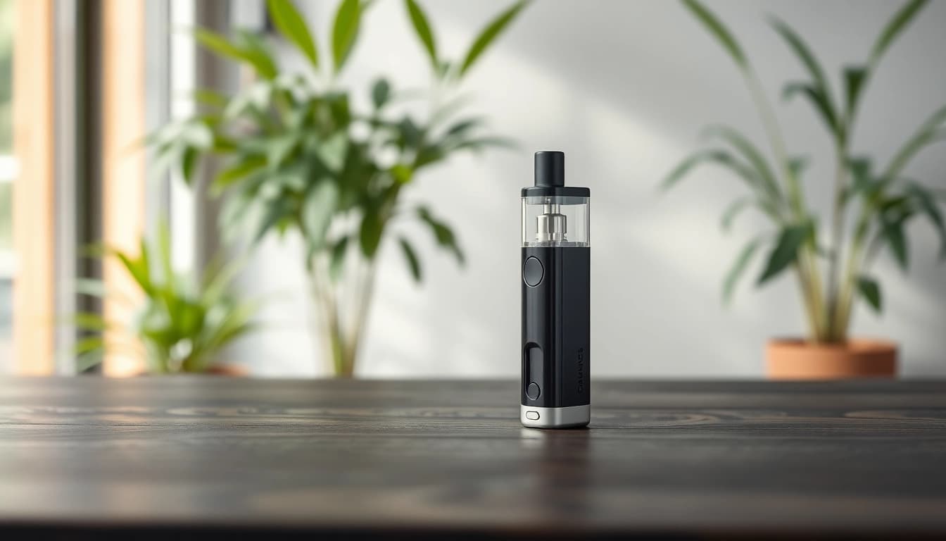 Buy Vape Carts Online UK. Sleek vape cartridge highlighted in a modern studio, showcasing premium quality.
