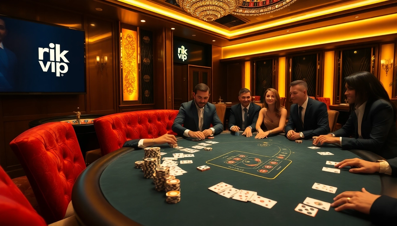 Experience the thrill of gambling with rik vip at a luxury poker table filled with excitement.