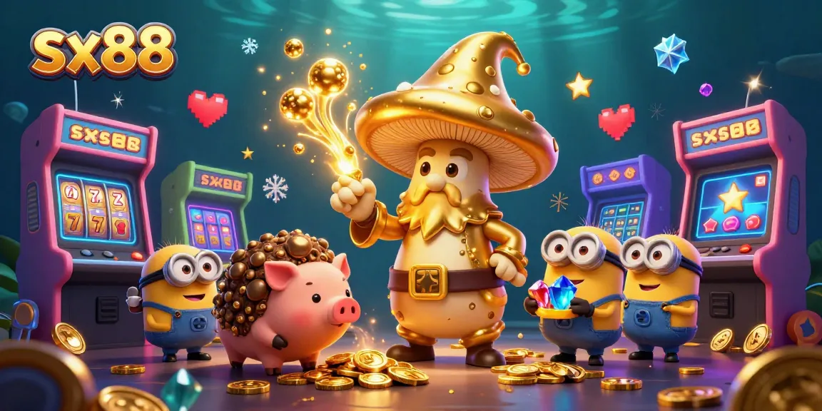 SX88 offers thrilling gaming experiences with golden treasures and vibrant casino elements.