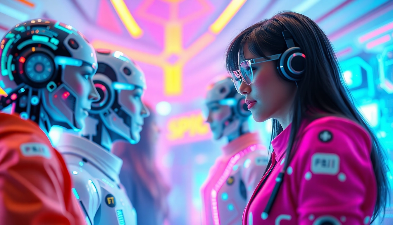 Engaging interaction with spicy ai avatars in a futuristic digital landscape