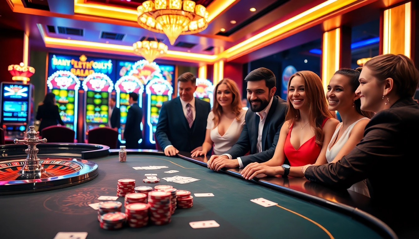 Engaging casino scene at https://win55.bargains/ showcasing poker chips and roulette excitement.