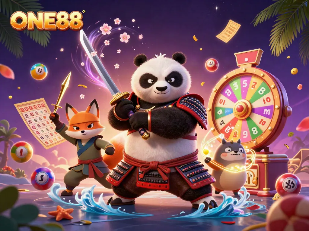 Engage in exhilarating gameplay at ONE88 with our vibrant, action-packed casino scene.