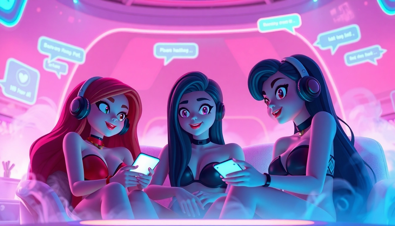 Engaging NSFW character AI interaction scene emphasizing emotional connection and playful dynamics.