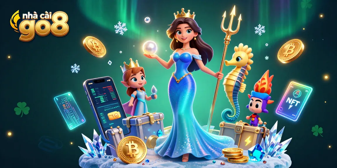 Experience top-tier gaming excitement with nhà cái go8's dynamic underwater casino scene featuring stunning characters and crypto elements.
