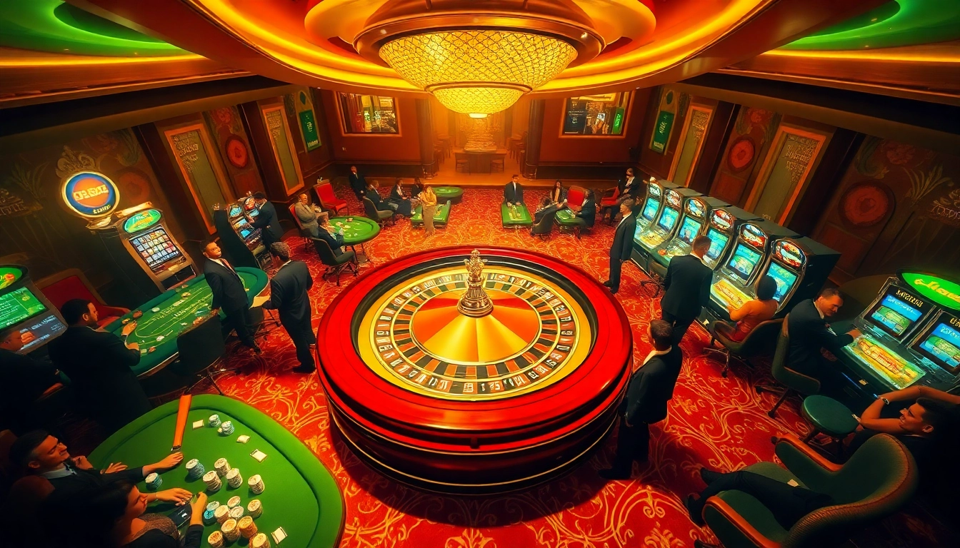 Experience high-stakes gambling excitement at https://rr88.se.net/, featuring a roulette wheel and engaged players.