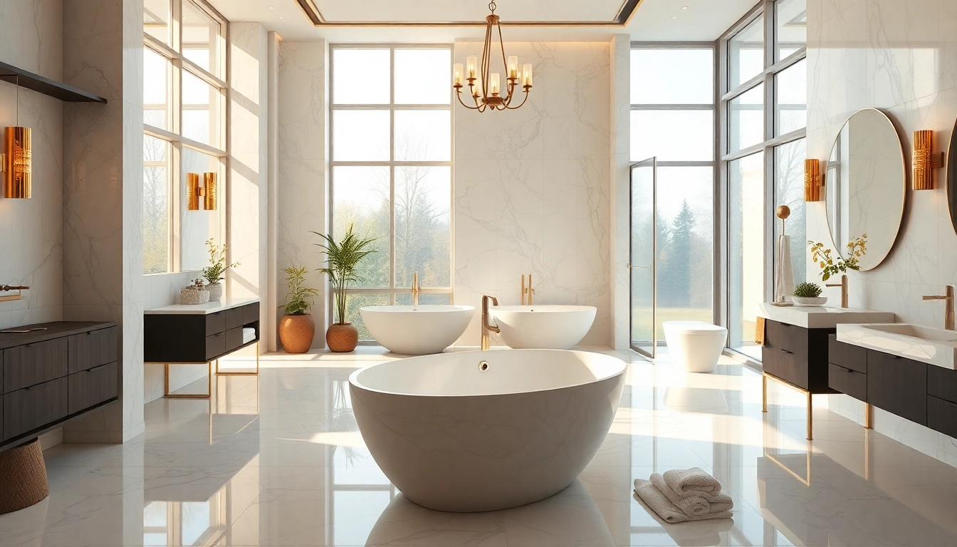 Explore stunning elegant bathrooms with modern design elements and natural light enhances relaxation.