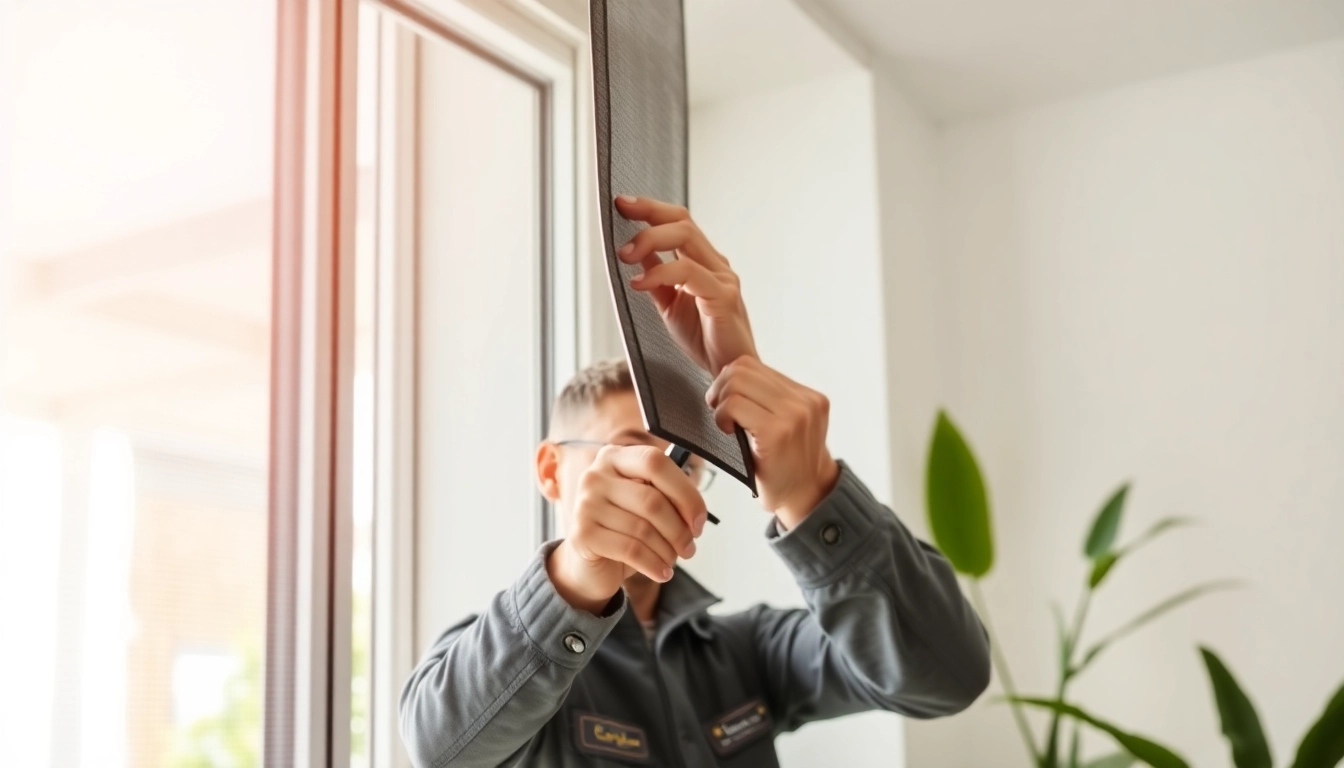 Flyscreenmaxx expert installing quality flyscreen for enhanced home comfort.