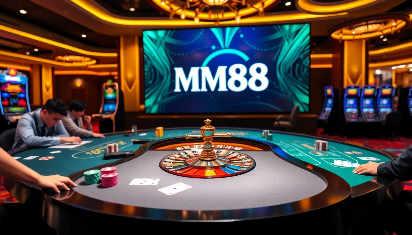 Experience exhilarating gameplay at MM88's online casino with vibrant tables and engaging slots.