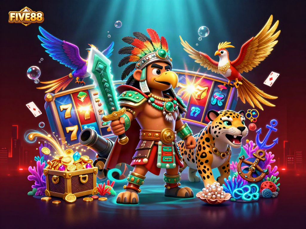 Experience exhilarating gaming with FIVE88's vibrant slot reels and jackpots. Join the fun now!