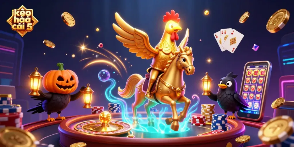Experience the excitement of kèo nhà cái 5 with dazzling casino elements in a spectacular scene.