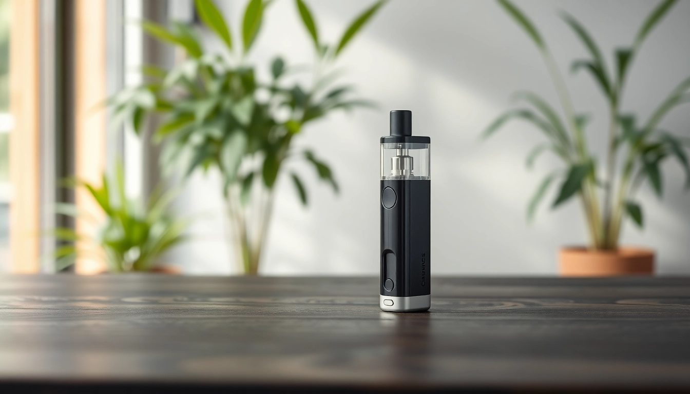 Buy Vape Carts Online UK. Sleek vape cartridge highlighted in a modern studio, showcasing premium quality.