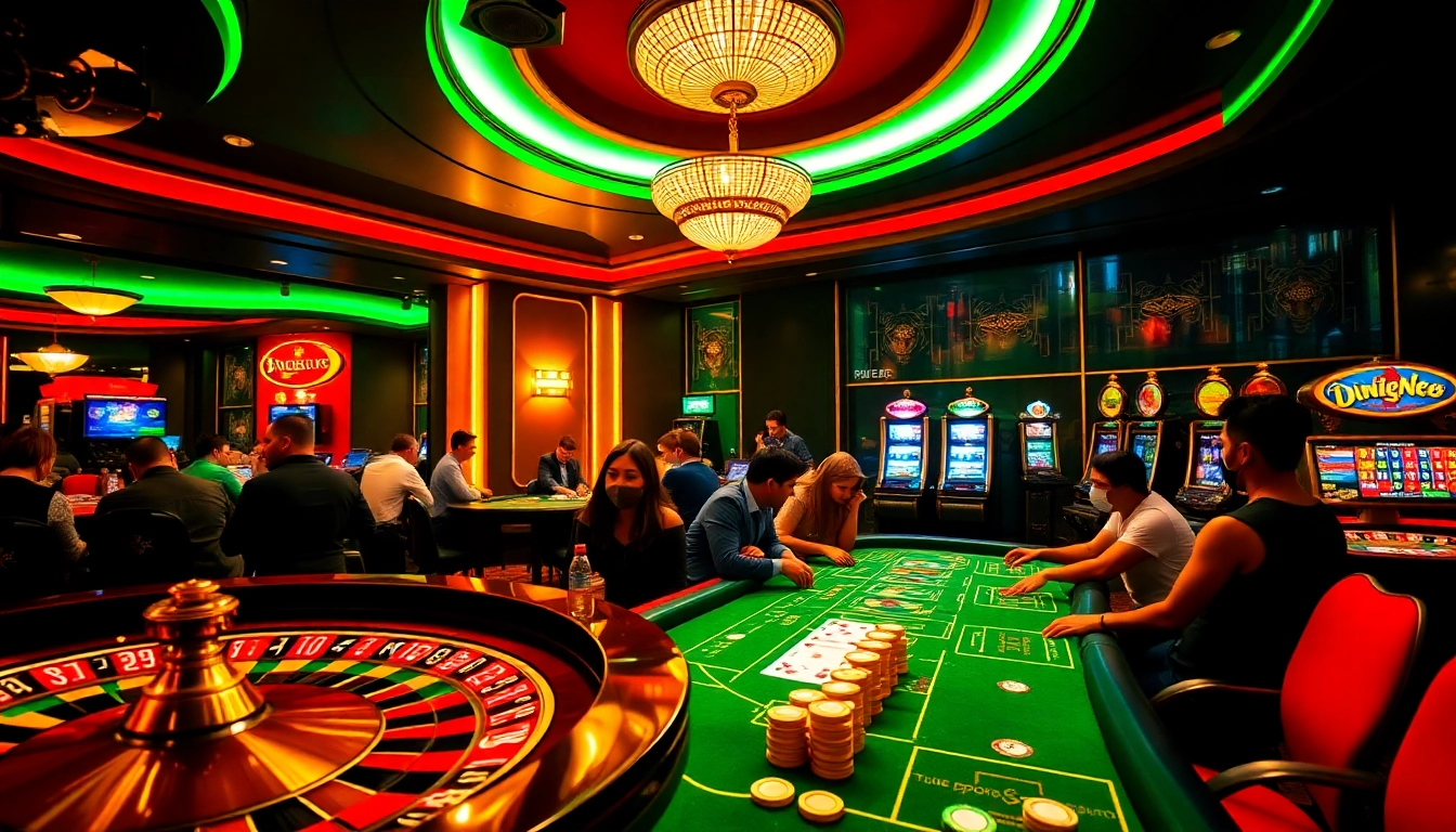 Experience the excitement of 7HH Apostas Confiável in a glamorous casino setting.