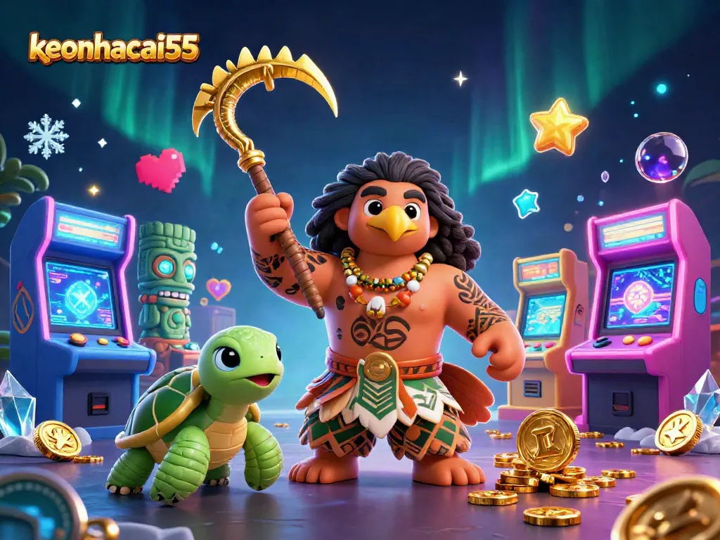 Experience the engaging world of keonhacai55 with vibrant characters and dynamic game elements.
