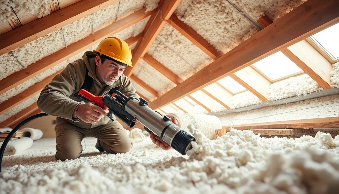 Expert conducting spray foam removal Hampshire in a tidy, well-lit attic environment.