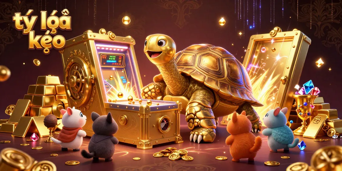 Experience the thrill of tỷ lệ kèo with colorful casino elements and animated characters in vibrant action.
