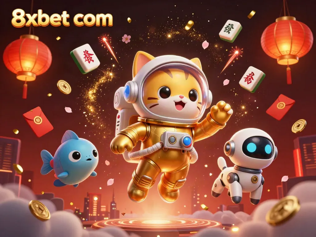 Experience thrilling gameplay at 8xbet com with vibrant casino visuals in a rich, intergalactic scene.