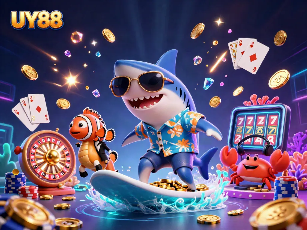 Spin to win with UY88's vibrant 3D casino experience featuring exciting characters and rich gaming action.