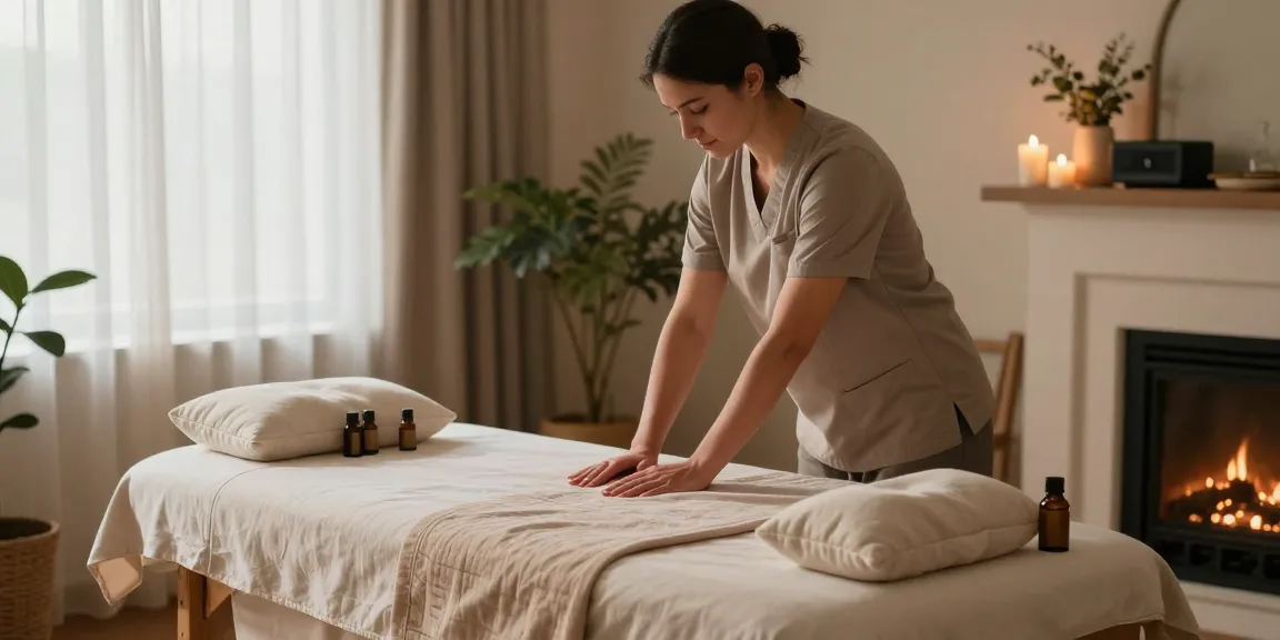 Experience relaxing 정자동출장마사지 in a serene home setting with soothing ambiance.