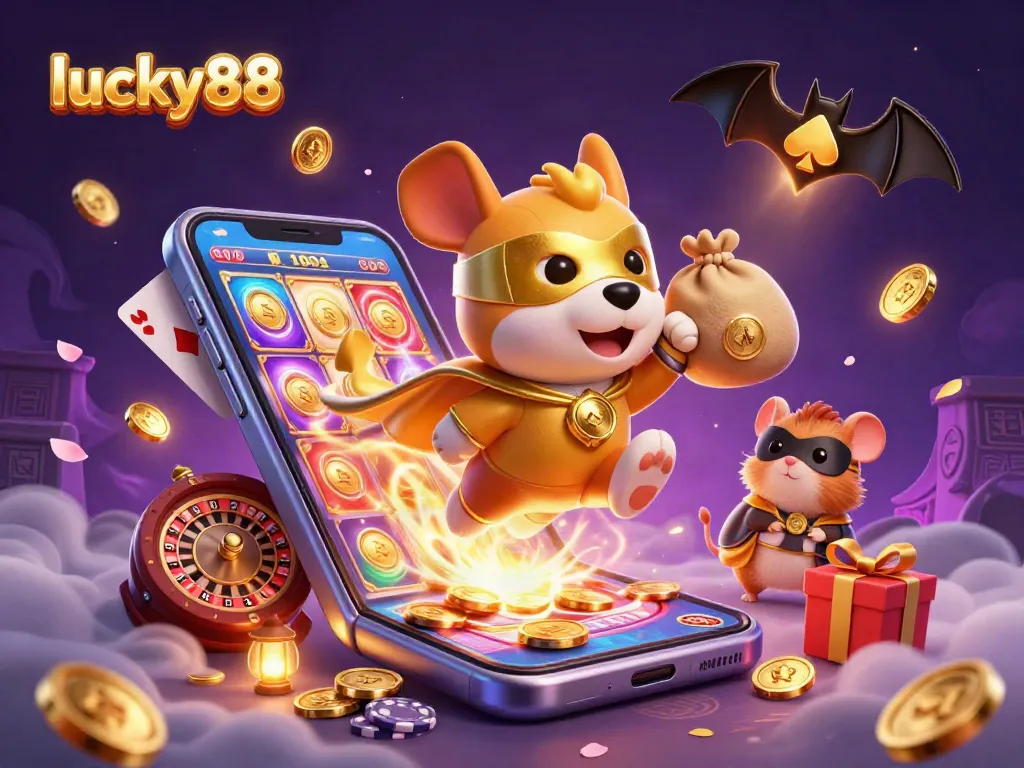 Win big with lucky88 in a vibrant 3D casino adventure featuring exciting game elements.
