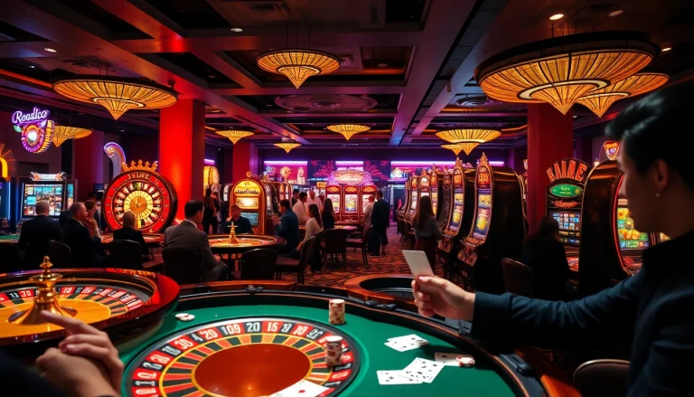 Experience the thrill of gambling at Casino FB88 with vibrant tables and slots.