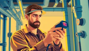 Water leak Detection Specialist using advanced tools to locate leaks efficiently in a plumbing system.