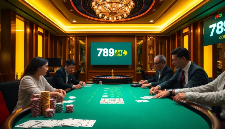 Experience excitement at 789BET COM with vibrant casino tables and poker games.