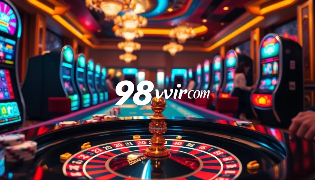 Engaging players at a roulette table showcasing the excitement of 98win com gambling experience.