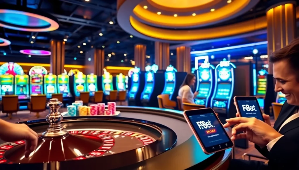 Experience thrilling gaming at F8Bet with vibrant casino tables and engaging gameplay.