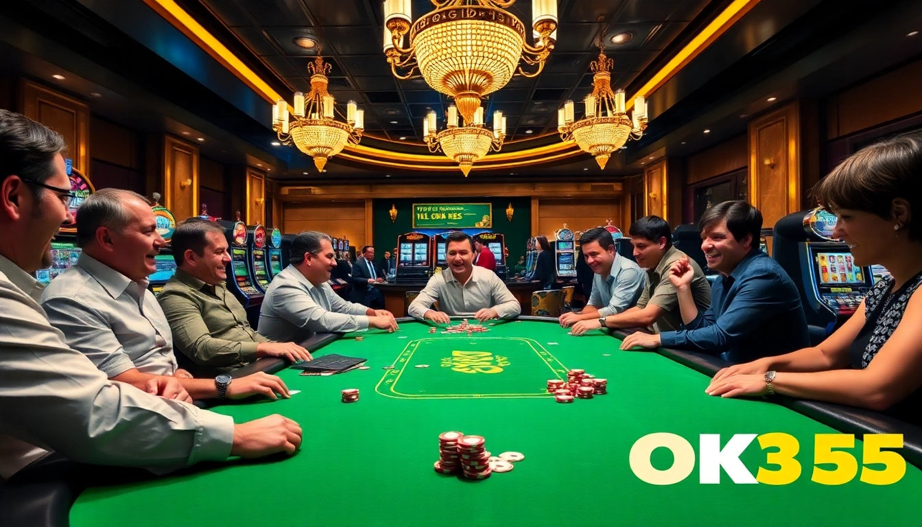 Engaged players at a casino table excitement during OK365 đăng nhập.