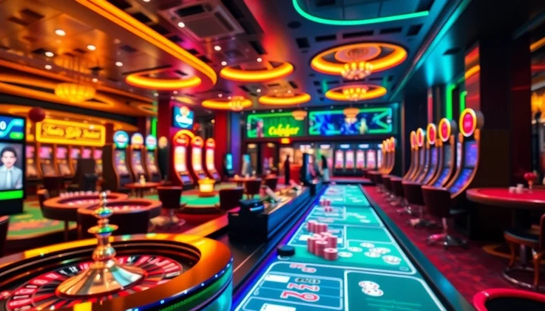 Experience the excitement of GG88 bet with vibrant online casino gaming visuals featuring roulette and poker.