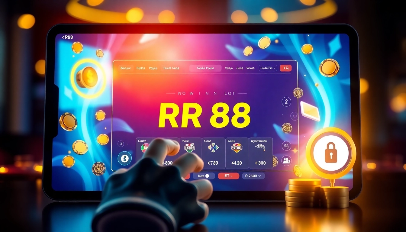 Experience the innovative online gambling platform RR88, showcasing user engagement and a secure interface.
