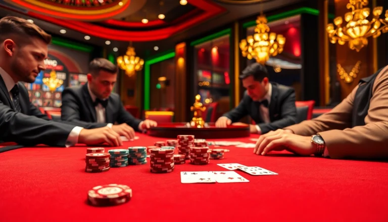 Experience the thrill of high-stakes poker at https://1j88com/, featuring vibrant casino elements and professional gameplay.