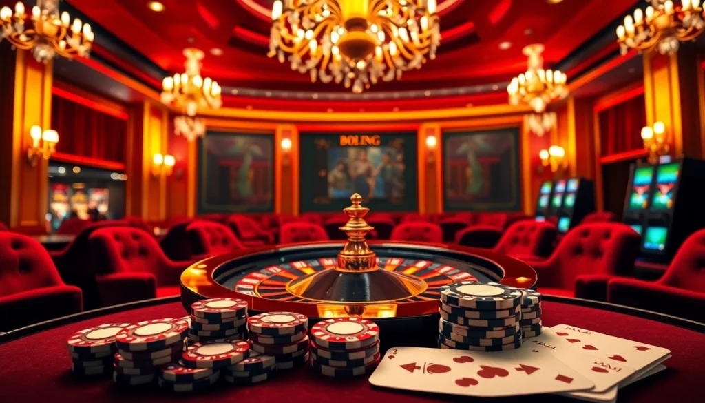 Engaging scene with a roulette wheel, poker chips, and online betting interface at https://king882026.com/.