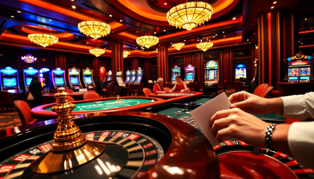 Engage in thrilling games at https://gg88.biz/ featuring luxurious casino tables and vibrant slot machines.