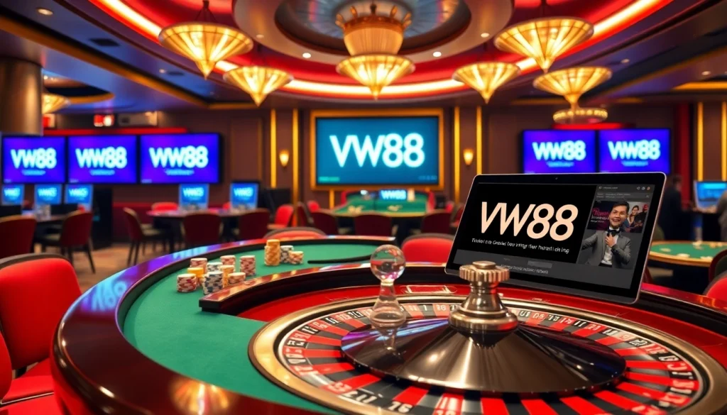 Experience thrilling gameplay link vào ww88 at this luxurious casino featuring poker chips and a roulette wheel.