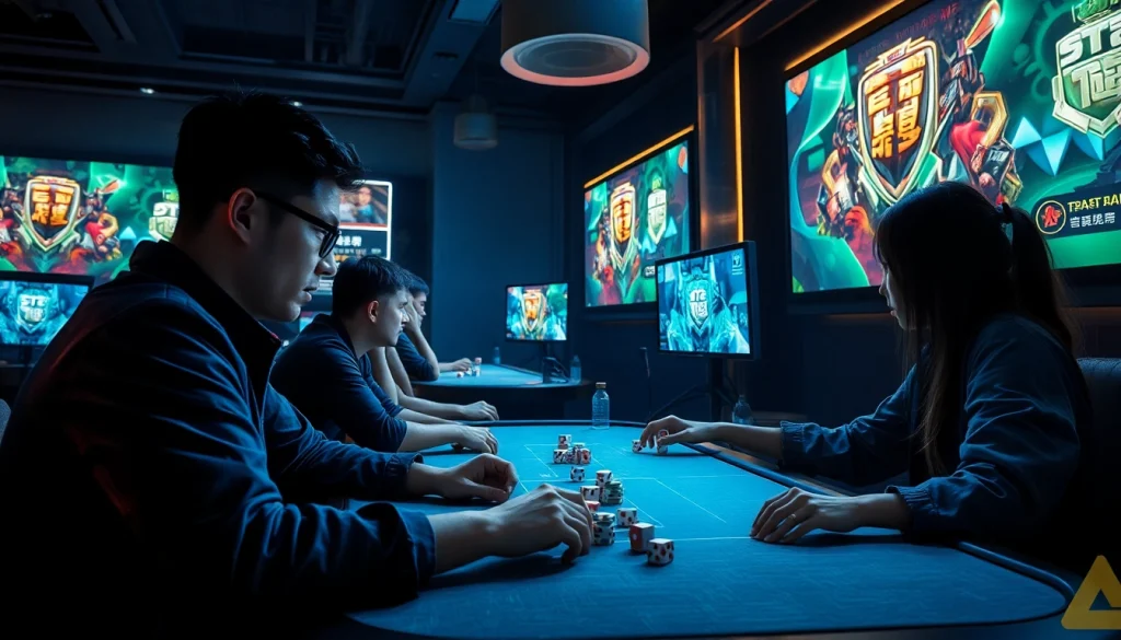 Tài Xỉu MD5 online gaming scene showcasing vibrant graphics and intense player engagement.