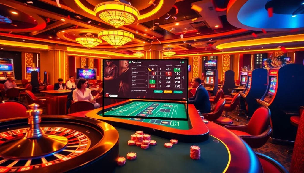 Experience thrilling online gaming action at https://rr88.bar/, with vibrant roulette wheels and engaging poker tables.
