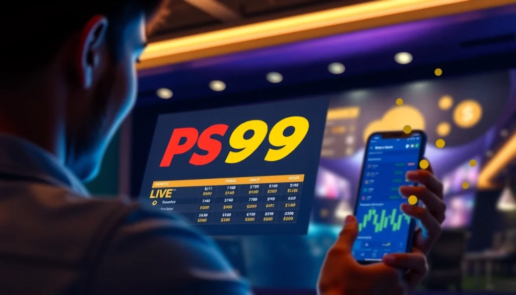 Engaging online betting scene representing PS99's exciting and trustworthy environment.