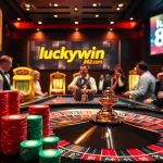 Exciting gameplay at luckywin 882 com with vibrant chips on a roulette table.