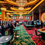 Experience thrilling games at Sunwin with vibrant casino tables and spinning roulette wheels.