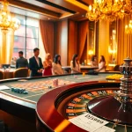 DF999 casino atmosphere showcases thrilling roulette gameplay with vibrant chips and elegant designs.