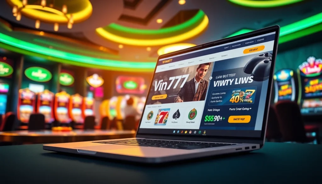 Experience the excitement of online gambling at vin777.gb.net with a modern casino scene.