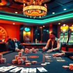 Players enjoying a high-stakes poker game at a luxurious TPJ-themed casino table.