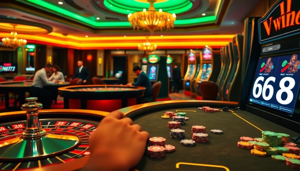 Experience the thrill of win678 with vibrant casino visuals and engaging gameplay elements.