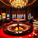 Players enjoying a lively casino atmosphere at https://em777.live/ with roulette, poker, and slot games.