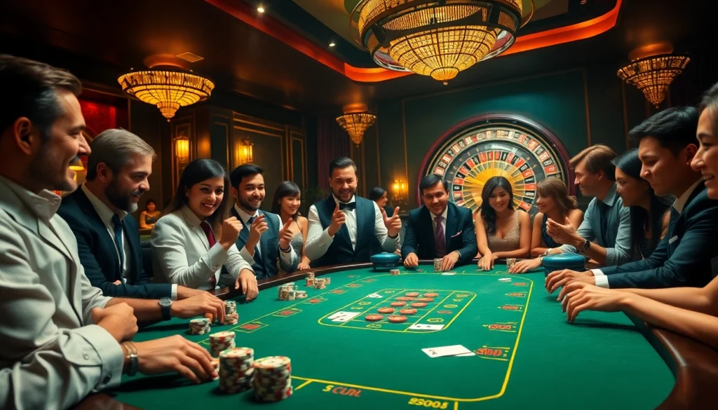 Players enjoying high-stakes poker at mk8th.net, showcasing excitement and luxury in online gambling.