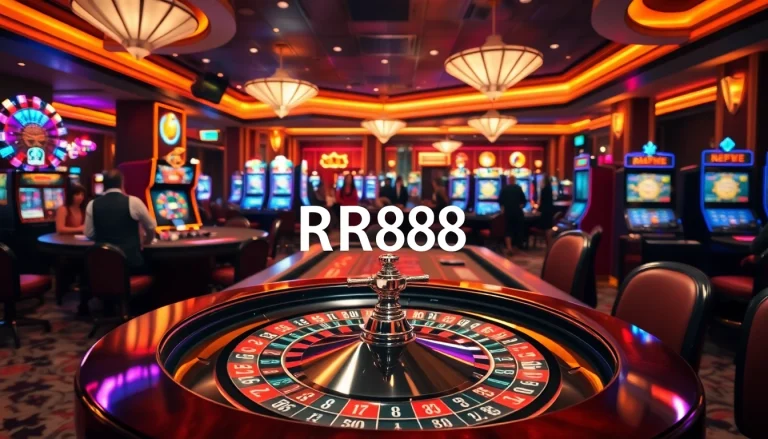 Experience the thrill of RR88 with vibrant casino gameplay featuring roulette and poker excitement.
